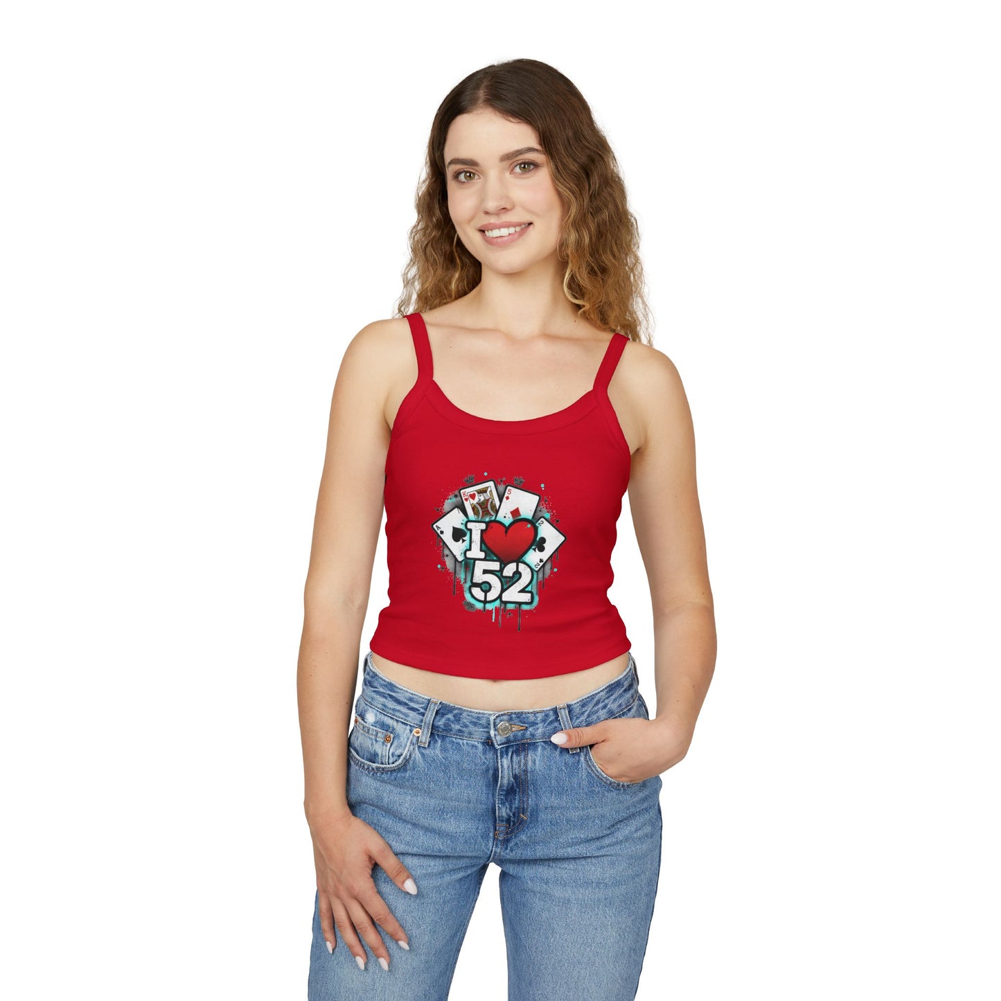 I  love 52 Tank Top — Graphic Crop Top