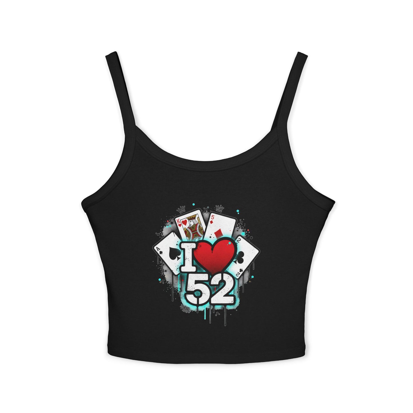 I  love 52 Tank Top — Graphic Crop Top