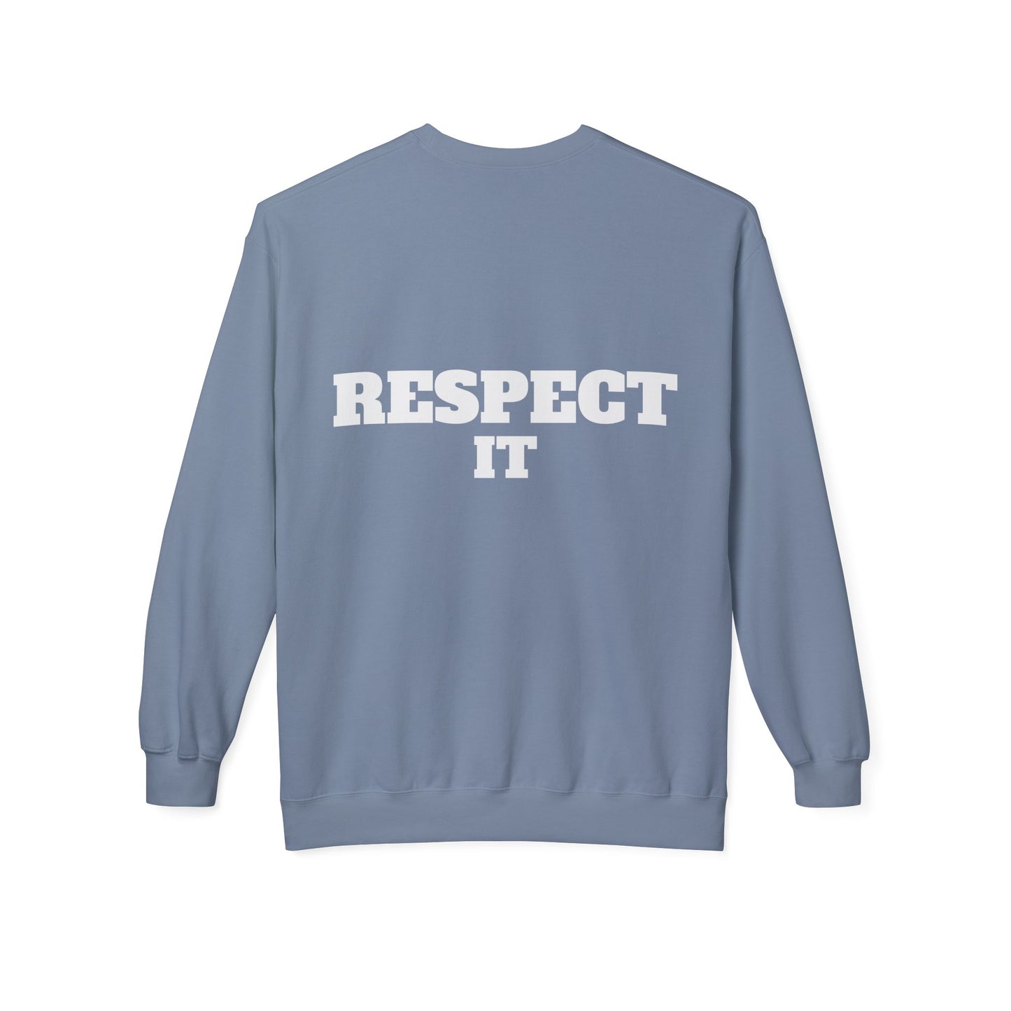 Crewneck Sweatshirt - Glossy 'M' Poker Design with Playing Cards | Back: "playing with a whole 52"