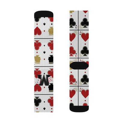 52 Movement Playing Card  Socks — Hearts & Clubs Sublimation Design