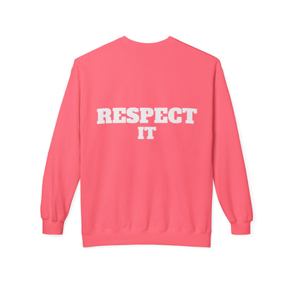 Crewneck Sweatshirt - Glossy 'M' Poker Design with Playing Cards | Back: "playing with a whole 52"