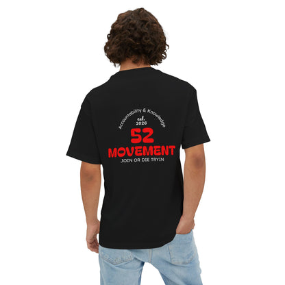 52 Movement Tee — "Join or Die Tryin" Oversized Boxy Shirt
