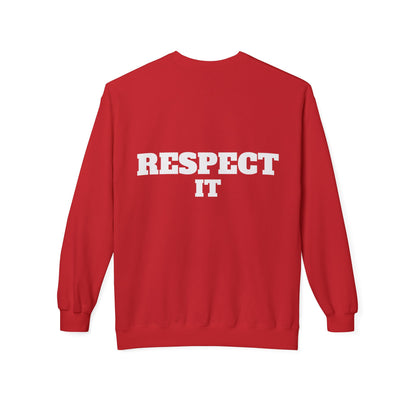 Crewneck Sweatshirt - Glossy 'M' Poker Design with Playing Cards | Back: "playing with a whole 52"