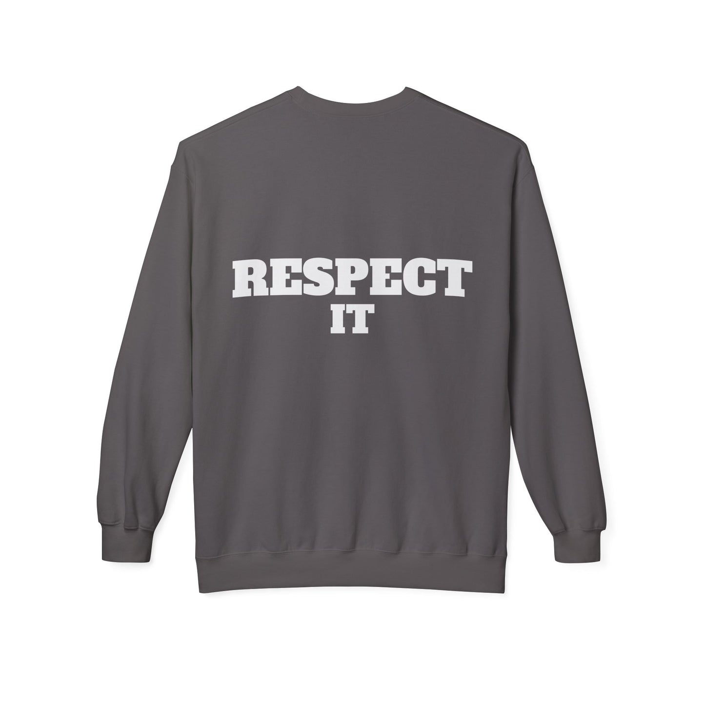 Crewneck Sweatshirt - Glossy 'M' Poker Design with Playing Cards | Back: "playing with a whole 52"