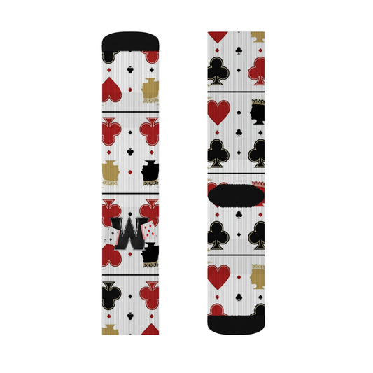 52 Movement Playing Card  Socks — Hearts & Clubs Sublimation Design