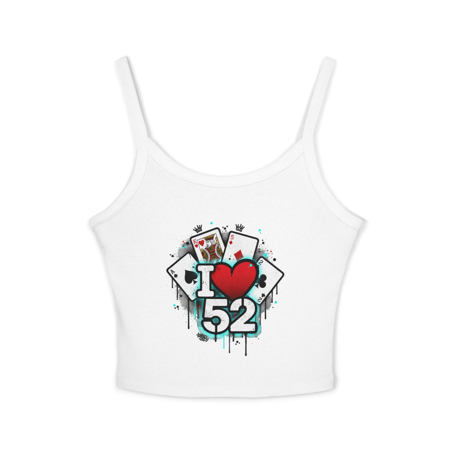 I  love 52 Tank Top — Graphic Crop Top
